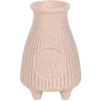 Something Different Greige Ribbed Incense Holder in Cream