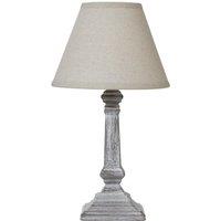 Hill Interiors Capsa Column Table Lamp (UK Plug) in Grey