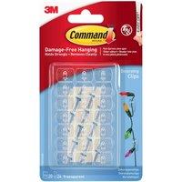 Command Clear Drating Clips With Clear Strips (pack 20)