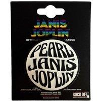 Janis Joplin Pearl Pin Emblem Badge in Black