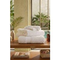 Dyzi Supersoft Absorbent Egyptian Cotton Bathroom Towels 550GSM in White