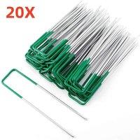 SPETLEK Weed Fabric Galvanised Staples Garden Turf Pins in Green | Size: 100g