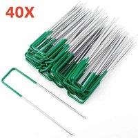 SPETLEK Galvanised Staples Garden Turf Pins 40pcs in Silver | Size: 100g