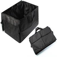 NESTLUNE Car Boot Tidy Bag Storage Box Trunk in Black