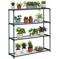 NESTLUNE 4 Tier Plant Stand Planter Holder Flower Pot Display Rack in Green | Size: 100 cm x 100 cm