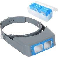 NESTLUNE Lens Head Magnifier Glasses Magnifying Visor Glass in Grey