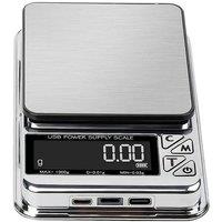 NESTLUNE Digital scale 500g/0.01g High-precision Weighing in Silver | Size: 100 cm x 100 cm