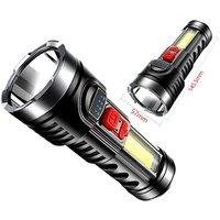 NESTLUNE 2X 40000000LM LED Flashlight Super Bright Torch USB in Black
