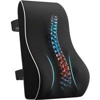 NESTLUNE Lumbar Back Support Cushion Office Chair in Black | Size: 100 cm x 190 cm