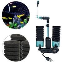 SPETLEK Aquarium Double Sponge Filter Quiet Electric in Black | Size: 110 cm