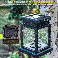 EONLION 4X LED Waterproof Solar Powered Hanging in Black | Size: 100 cm