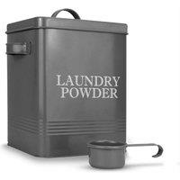 EONLION Laundry Powder Storage Tin with Scoop in Grey | Size: 100 cm