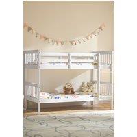 Home Discount Vida Designs Milan Detachable Bunk Bed Frame with Ladder Bedroom Kids Furniture in White | Size: Single