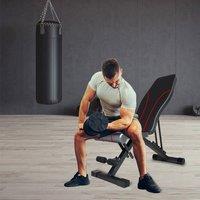 EONLION Adjustable Sit Up Weight Bench Foldable in Black | Size: 0-12 m