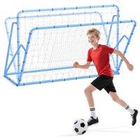 VOGREX 6x4FT Football Rebounder Net, Adjustable Angles in Blue | Size: 0-12 m