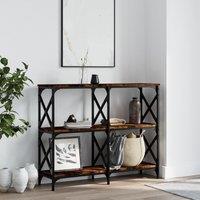 Berkfield Home Console Table Smoked Oak 100x28x80.5 cm Engineered Wood in Brown