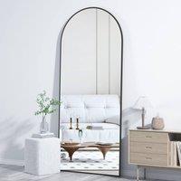 CASSILANDO Large 162cm Arch Black Floor Mirror 53cm Wide Standing/Hanging | Size: 162 cm x 53 cm x 1.4 cm