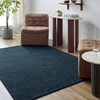 Livabliss Mystique-Hand Loomed Green Tan Blue Charcoal Cream Wool Modern Rug in Dark Blue | Size: 185 cm x 275 cm