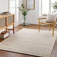 Livabliss Priya-Hand Woven Black Tan Off-White Jute Wool Modern Living Rug in Beige | Size: 185 cm x 275 cm