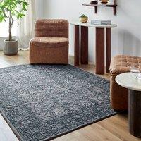 Livabliss Sicily-Hand Tufted Charcoal Blue Green Wool Traditional Vintage Rug | Size: 185 cm x 275 cm