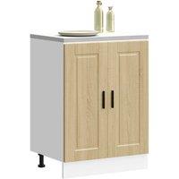 Berkfield Home Kitchen Base Cabinet Porto Sonoma Oak Engineered Wood in Brown