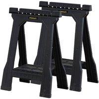 Stanley Junior Sawhorses (Twin Pack) in Black
