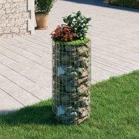 Berkfield Home Circular Gabion Pole Galvanised Steel 50x100 cm in Silver | Size: 50x100 cm