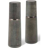 Cole & Mason Marlow Beech Wood Salt & Pepper Mill Set 185mm - Dark Grey