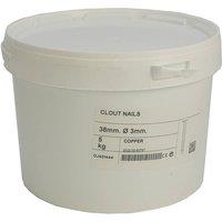 Unifix Copper Clout Nails 32 x 3.35mm - 5kg Tub in White