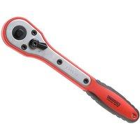 Teng Quick Release Reversible Ratchet 45 Tooth Fibre Handle - 1/2In Drive in Red