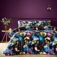 Portfolio Home Elena Floral Duvet Cover Set With Pillow Case Bedding Bed Linen | Size: Super King