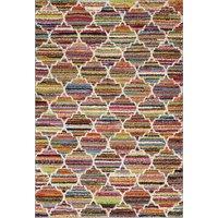 Desire Rugs Rio Geometric Living Room Shaggy Area Rug Multi -Trellis | Size: 200 cm x 290 cm