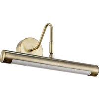 Happy Homewares Extended Arm Rechargeable Picture Wall Light with Touch Dimmer in Metallic Gold