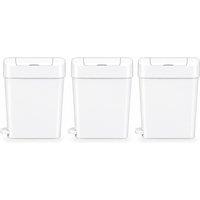 ProKleen 22L Sanitary Waste White Bin with Foot Pedal xx3 | Size: 3 Pack