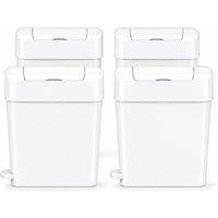 ProKleen 22L Sanitary Waste White Bin with Foot Pedal x4 | Size: 4 Pack