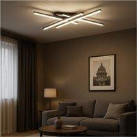 Loops Sleek Black LED Ceiling Light for Indoor Space - Semi Flush Design