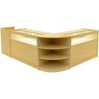 Monstershop Sagittarius LED Shop Counter Set LM60, TB60 & 2 x B1200 - Maple in Beige