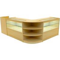 Monstershop Eclipse LED Shop Counter Set LM60, TB60 & 2 x C1200 - Maple in Beige