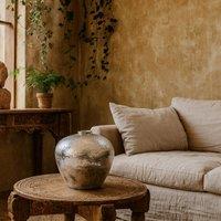 Wyld Haus Hammered Silver Ceramic Vase