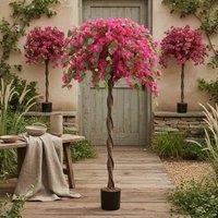 Wyld Haus Lecole Pair of Artificial Murraya Blossom Trees in Pots 120cm Red
