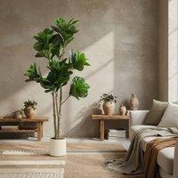 Wyld Haus Pararale Artificial Fiddle Leaf Fig Tree 180cm Broad Green Leaves