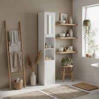 Wyld Haus Marila 170cm Narrow Tall Bathroom Cabinet Mirror Adjustable Shelves in White