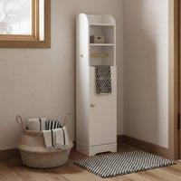 Wyld Haus Vale Compact Narrow Bathroom Storage Cabinet in White