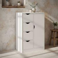 Wyld Haus Sopake White Freestanding Storage Cabinet 4 Drawers Lower Cupboard