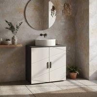 Wyld Haus Kipae Light Grey Under Sink Vanity Cabinet Double Doors
