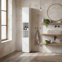 Wyld Haus Yoco High Gloss White Freestanding Bathroom Storage Cabinet Doors