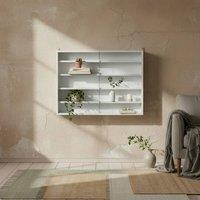 Wyld Haus Ronimo White Wall Mounted Display Cabinet Sliding Glass Doors and