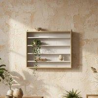 Wyld Haus Nivise 5 Tier Wall Display Cabinet Natural & White