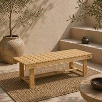 Wyld Haus Liveba 110cm Fir Wood Natural Backless 2 Seater Garden Bench Set
