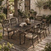 Wyld Haus Vesuno 8 Seater Bronze Cast Aluminium Garden Dining Set